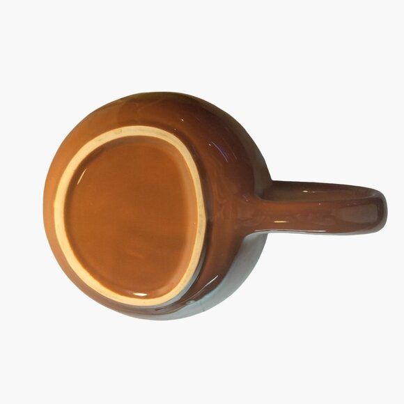 Vintage Brown Pitcher Jug  Mid Century Modern Ceramic Drip Glaze Vase Planter - Picture 6 of 8